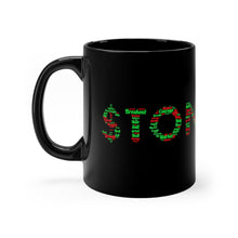 Load image into Gallery viewer, Stonk Life  Word Art Black mug 11oz
