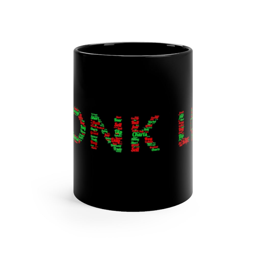 Stonk Life  Word Art Black mug 11oz